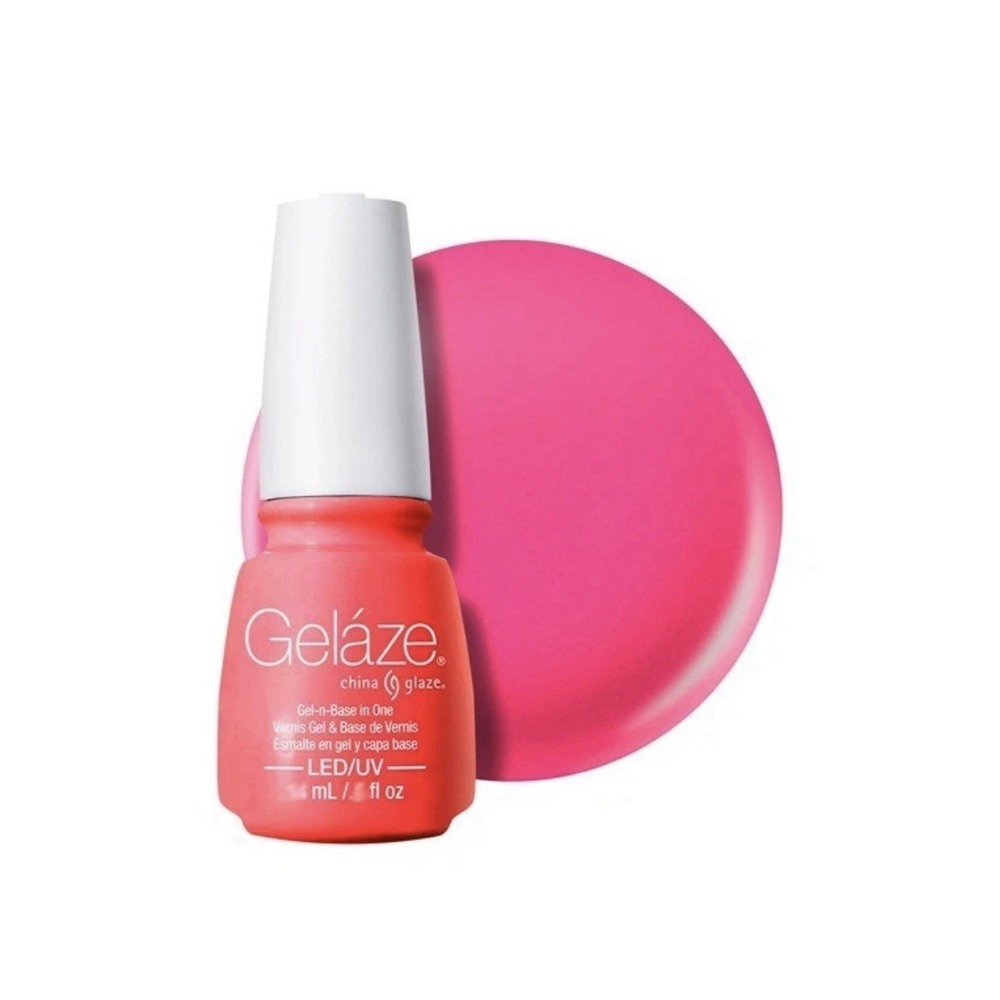 Discontinued Gelaze Thistle Do Nicely LED UV Gel Polish Neon Orange